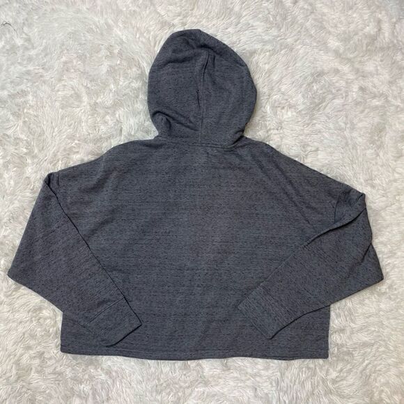 Under Armour Rival Terry Crop Loose Fit Hoodie Womens Size Large Grey Athletic - Picture 10 of 10